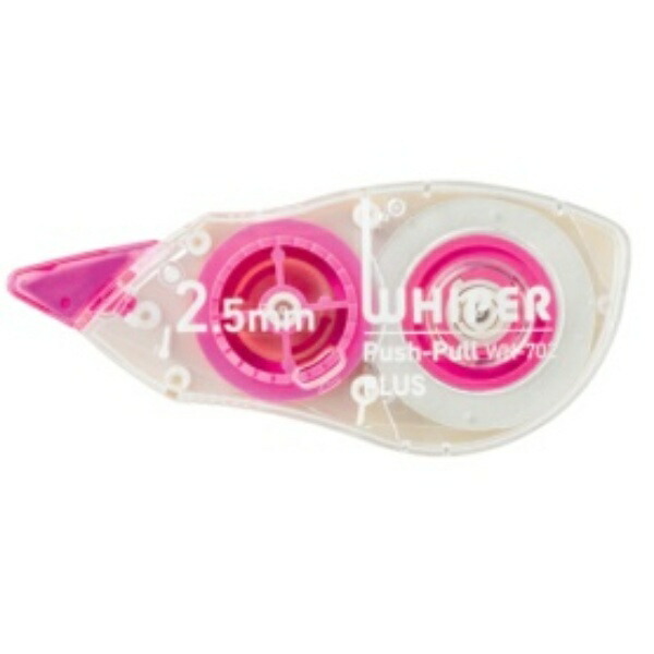 Plus Correction Tape Whipper Push-Pull 2.5mm Width × 12m Pink WH-702 1 piece