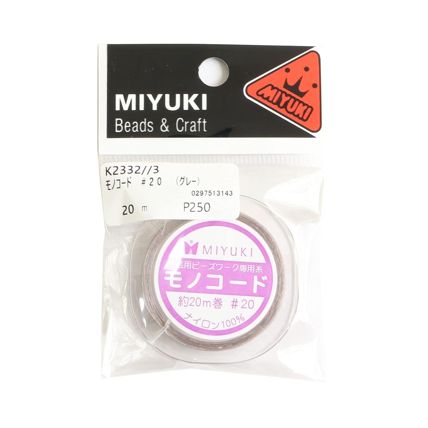 MIYUKI Beadwork Thread “Monocord” #20/20m Roll Gray K2332/3