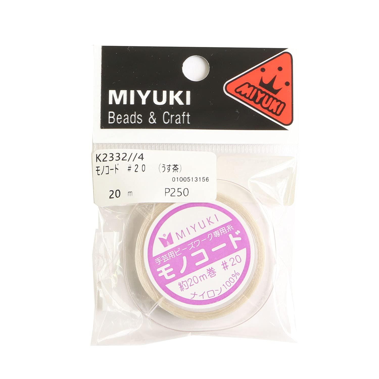 MIYUKI Beadwork Thread “Monocord” #20/20m Roll Light Brown K2332/4