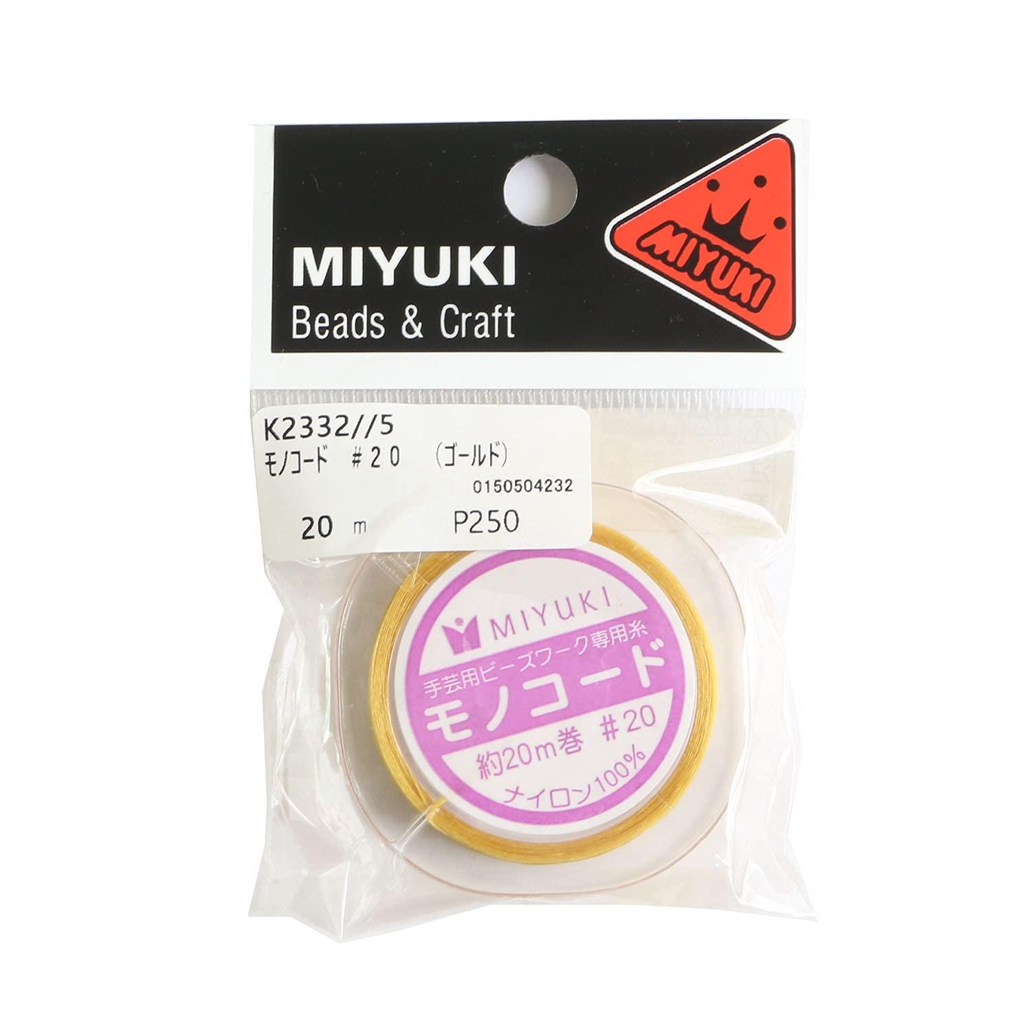 MIYUKI Beadwork Thread “Monocord” #20/20m Roll Gold K2332/5