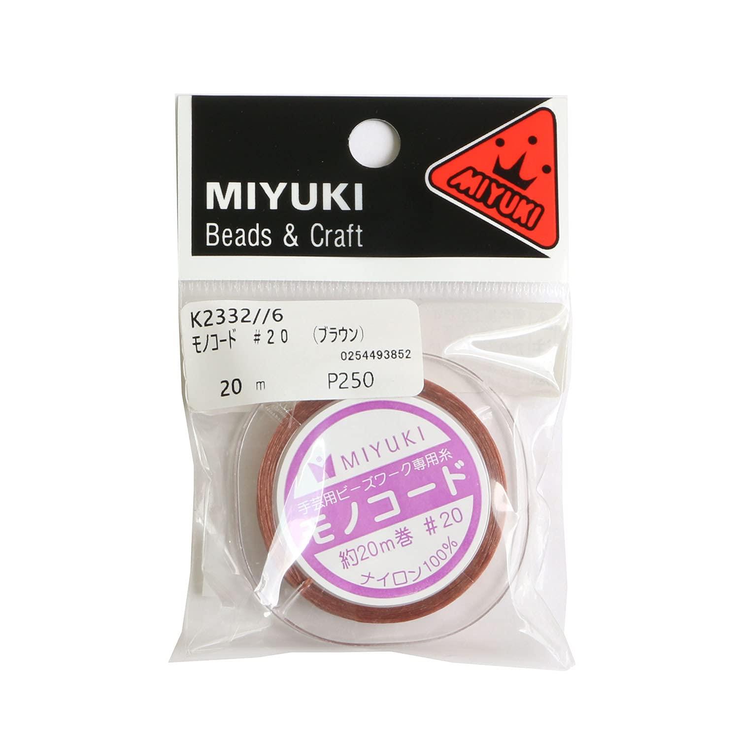 MIYUKI Beadwork Thread “Monocord” #20/20m Roll Brown K2332/6