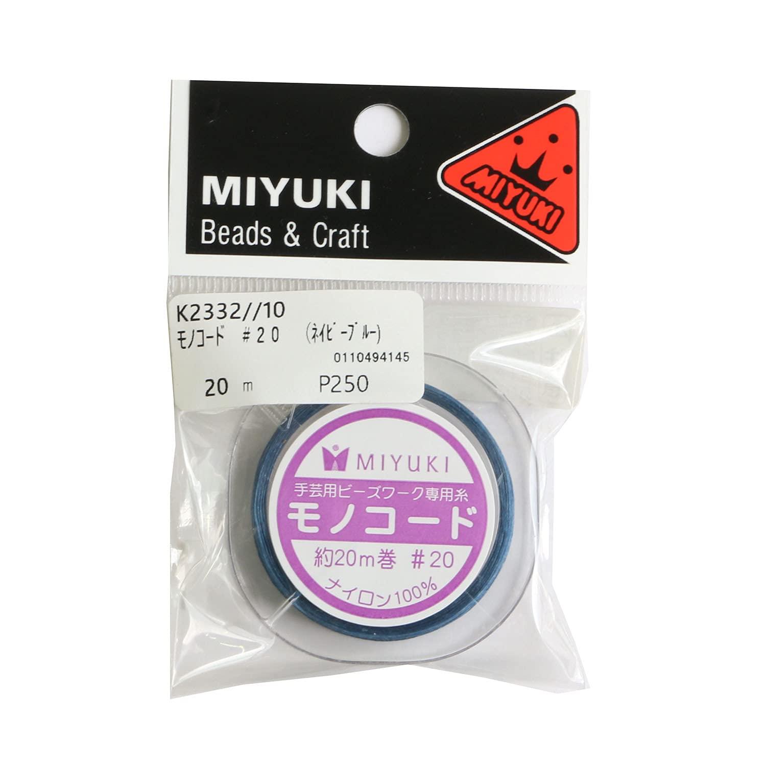 MIYUKI Beadwork Thread “Monocord” #20/20m Roll Navy Blue K2332/10