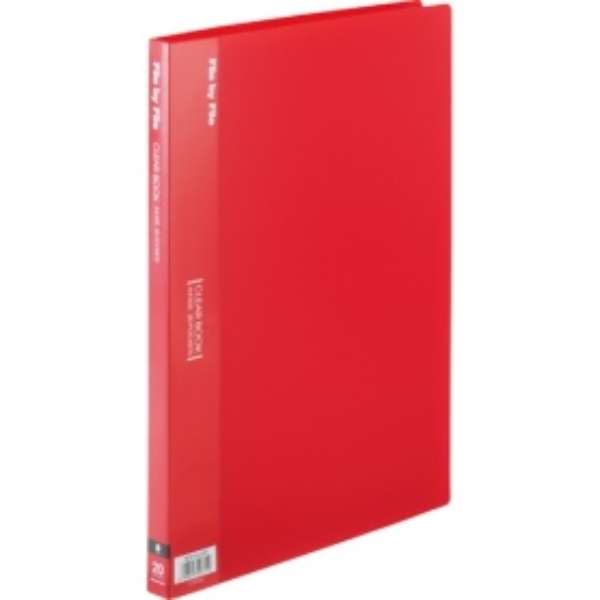 Buteon File Clear Book A4 20P Red BCB-A4-20R