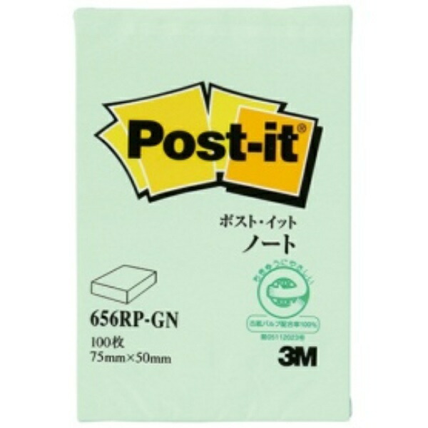 Post-it Notes Single Pack Recycled Paper 656RP-GN