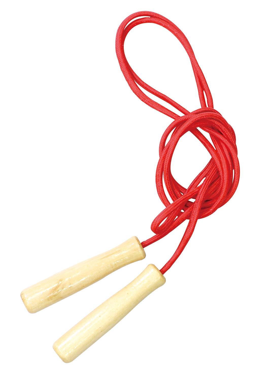 Artec Colorful Wood Pattern Jump Rope, Red, with Pouch 4959