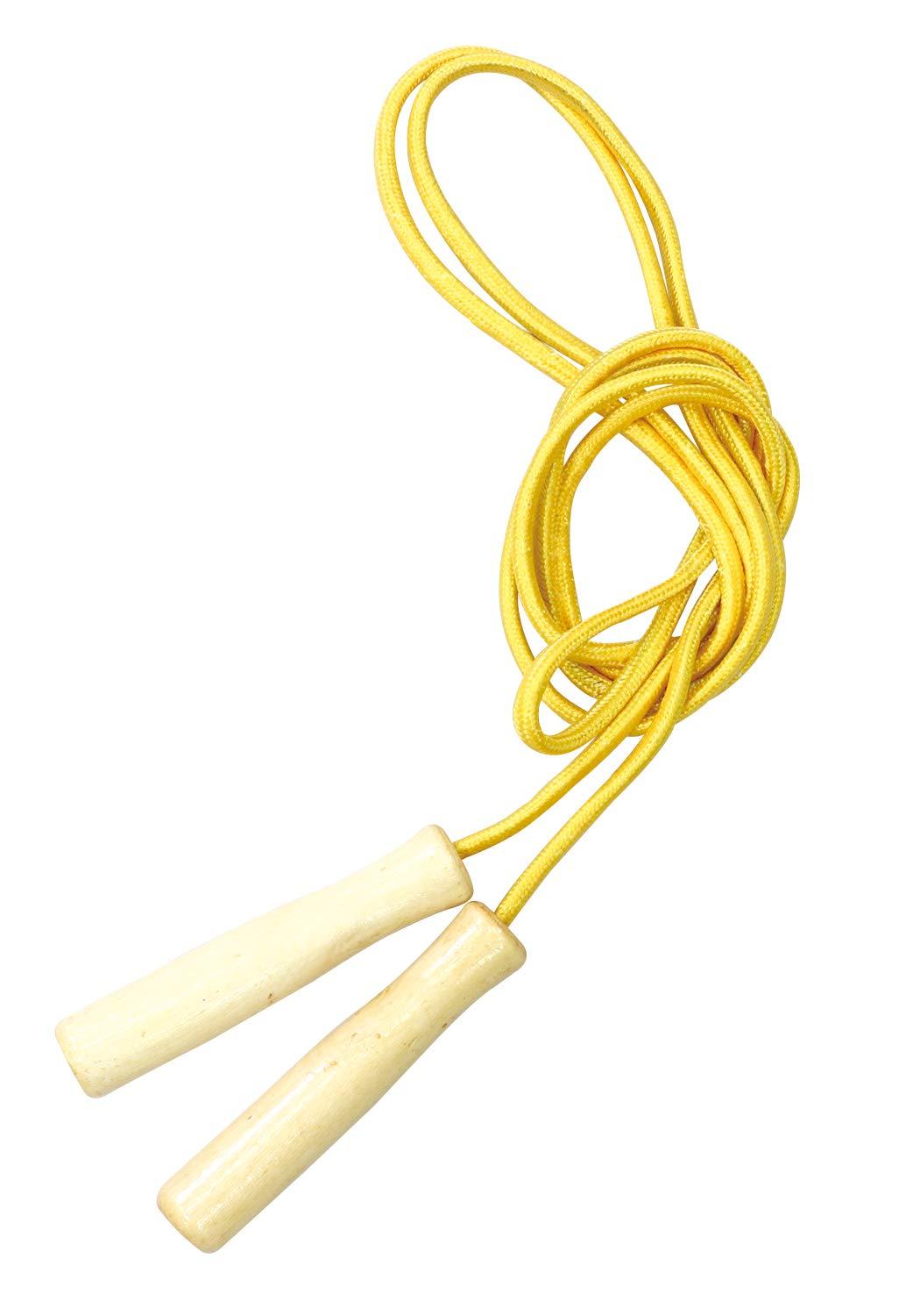 Artec Colorful Wood Pattern Jump Rope, Yellow, with Pouch 4961