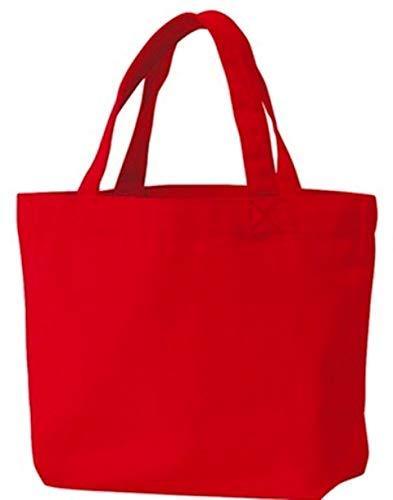 [Printstar] Back Canvas Tote Bag S: 30cm (W) x 20cm (H) x 10cm (D) 00778-TCC Red Japan S (Equivalent to Japanese size S)