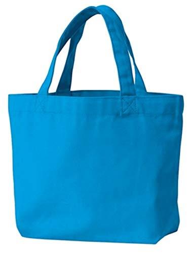 [Printstar] Back Canvas Tote Bag S: 30cm (W) x 20cm (H) x 10cm (D) 00778-TCC Turquoise Japan S (Equivalent to Japanese size S)