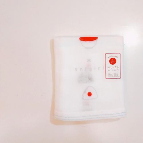 Kontex Imabari-made Towel Handkerchief Hago-romo Gauze Washcloth Onigiri Blue 33×38cm