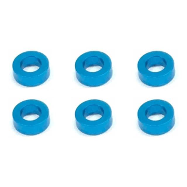 M3 Aluminum Color Screws φ5.5×3×2.0t (Tamiya Blue) 6-Pack