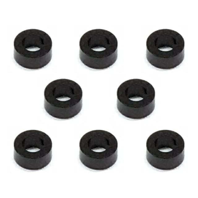 M3 Aluminum Color Screws φ5.5×3×2.5t (Black) 6-Pack