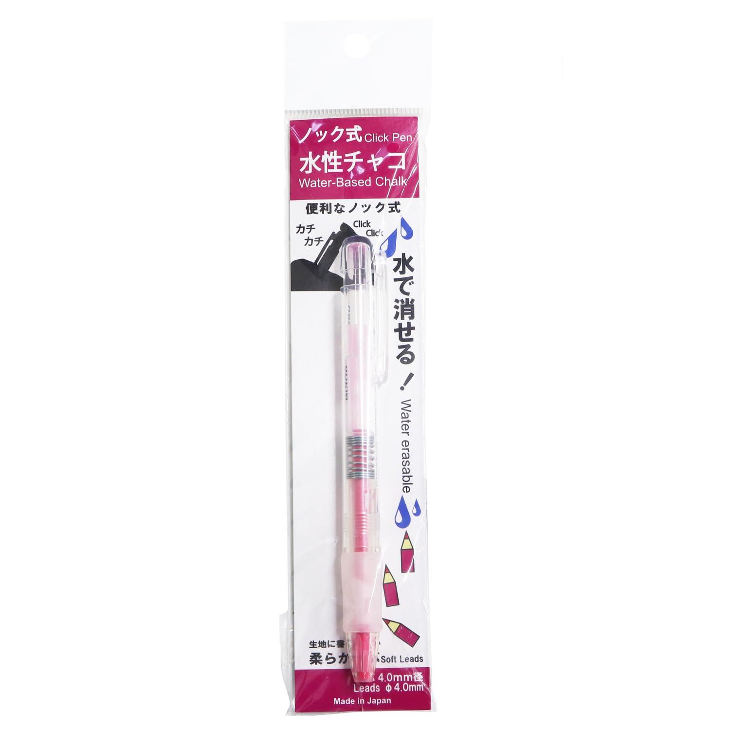 Nippon Chuko Knock-Type Water-Based Chalk Pen 4.0mm Lead Body + 1 Lead (Pink) SDY5437 Craft Supplies Sewing Tools Marking