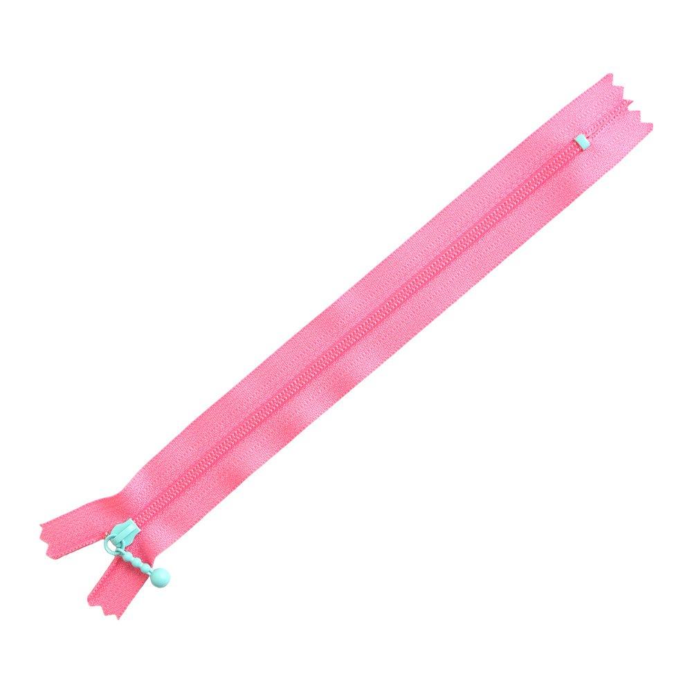 Y.K.K. Colorful Zippers for Pouches, 5-Pack, 20cm, Pink × Light Blue, 3CF20-CO3