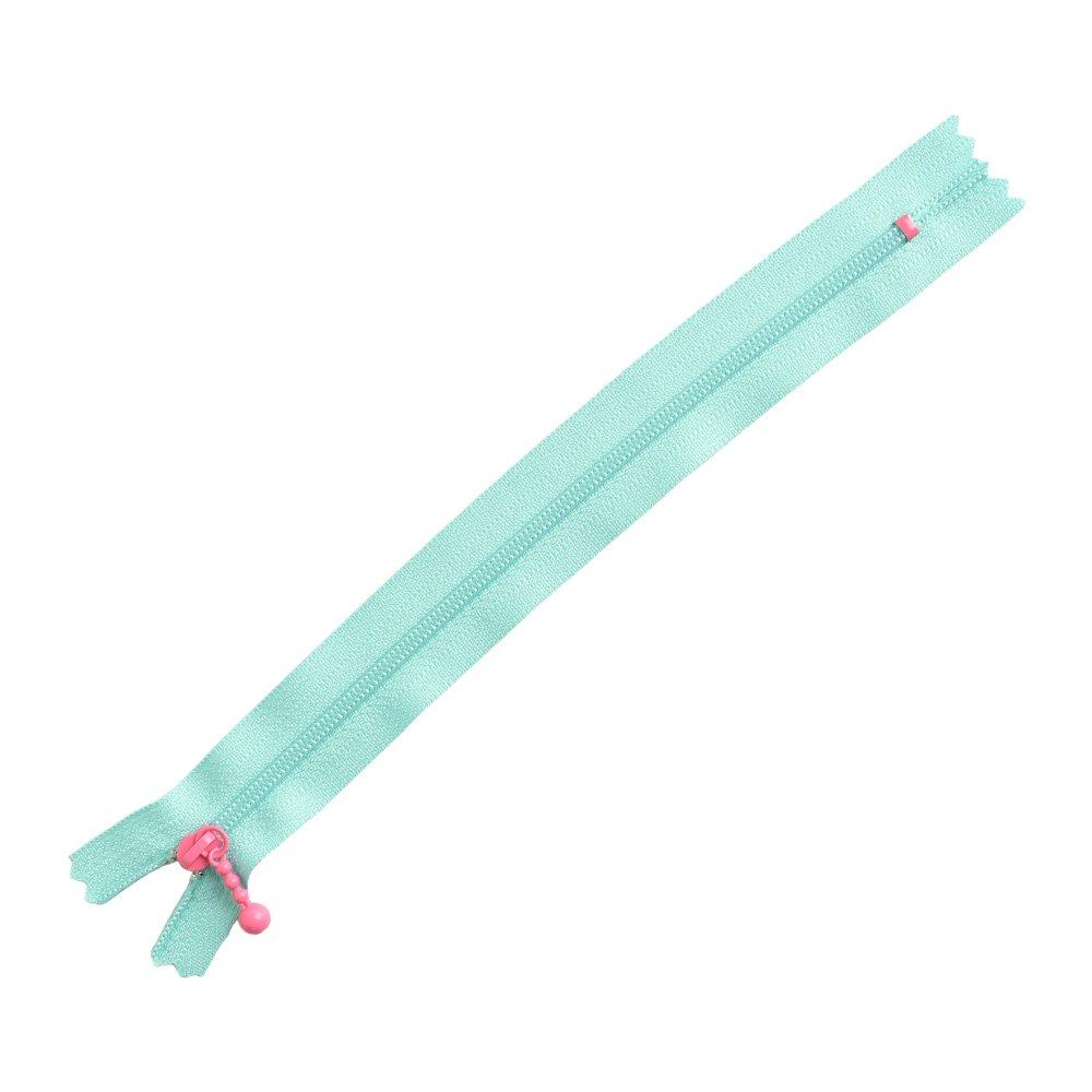 Y.K.K Colorful Zippers for Pouches, 5-Pack, 20cm, Mint Green x Pink, 3CF20-CO8