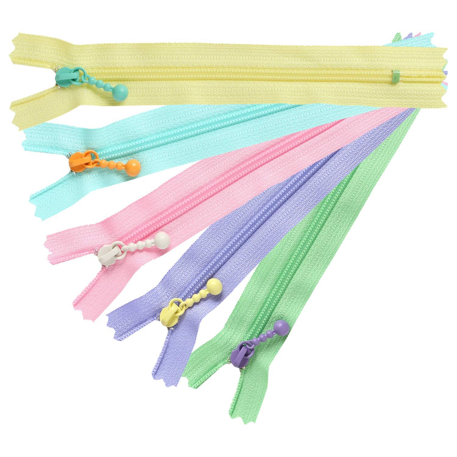 Y.K.K. Colorful Zippers for Pouches 14cm 5 Colors, 1 Each Set 3CF14-COMIX-2