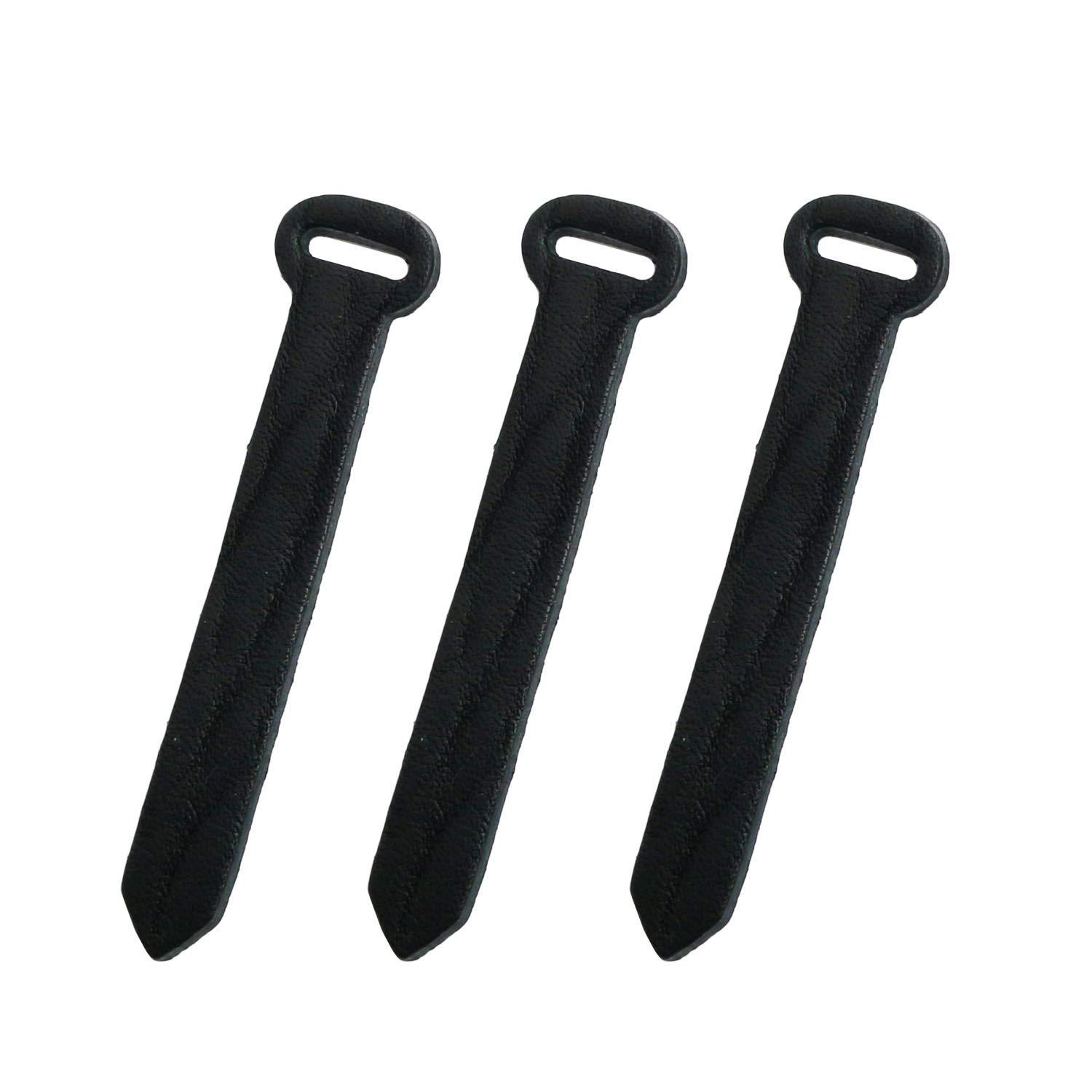 Nippon Chuko NBK Genuine Leather Parts for Ring Fasteners Black Total Length 70mm 3 Pieces of Same Color LS-B