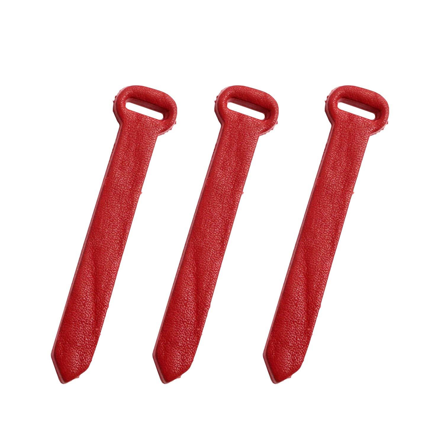 Nippon Chuko NBK Genuine Leather Parts for Ring Fasteners Red Total Length 70mm 3 Pieces of Same Color LS-R
