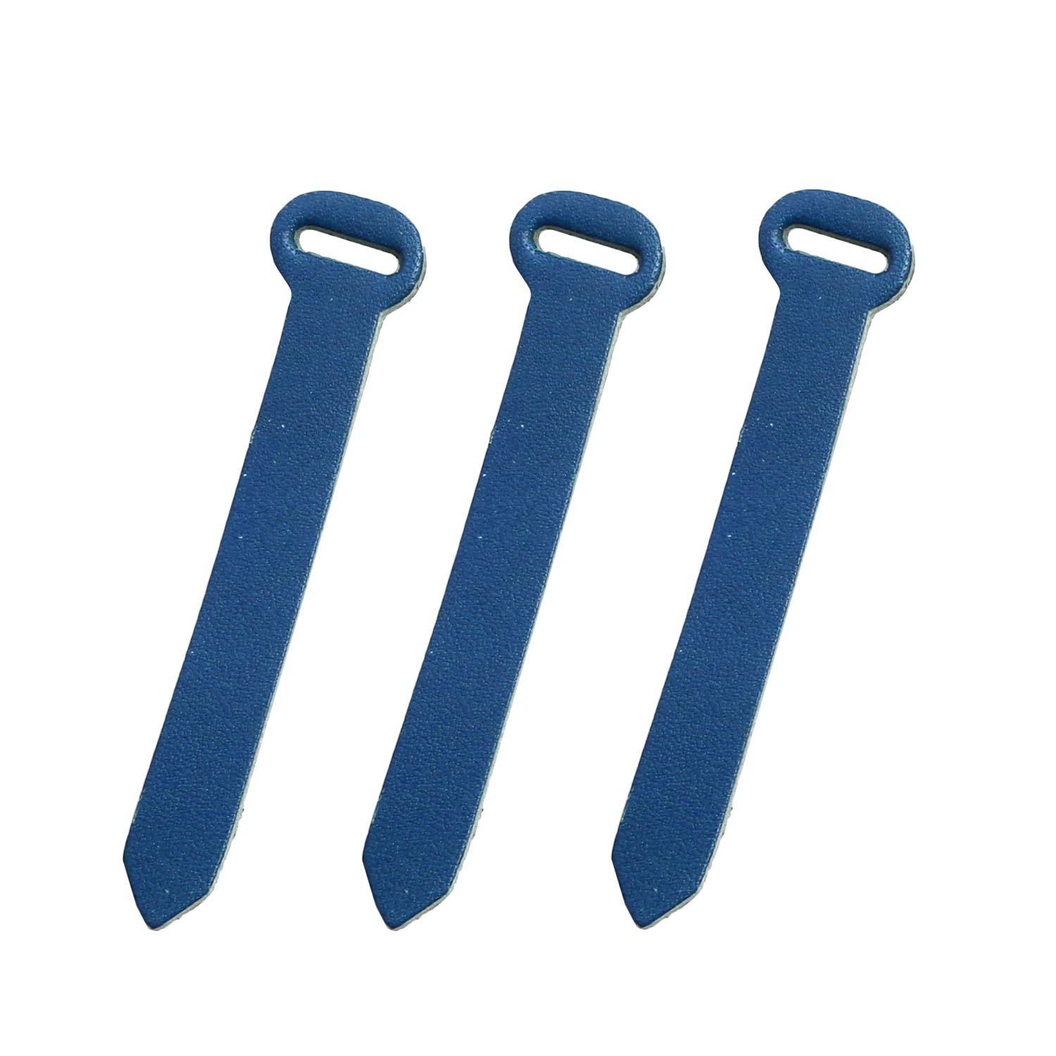 Nippon Chuko NBK Genuine Leather Parts for Ring Fasteners Blue Total Length 70mm 3 Pieces in Same Color LS-BU