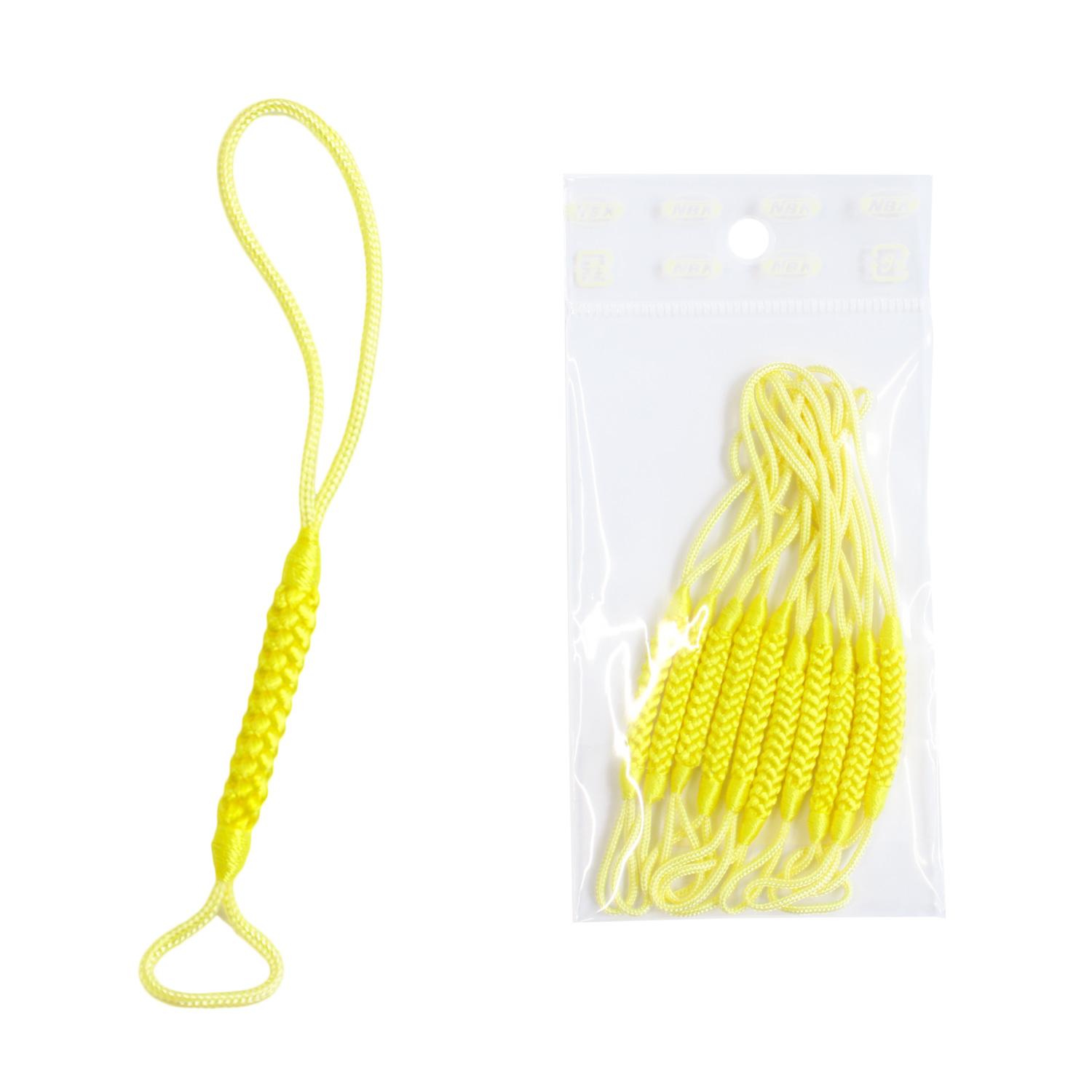 Nippon Chuko Netsuke Cord Strap 10cm 10 Pieces Yellow F1-4-10