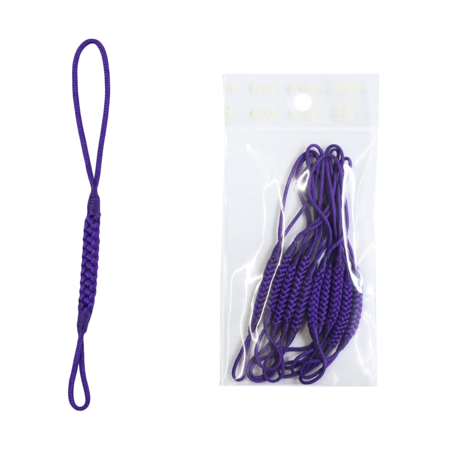 Nippon Chuko Netsuke Cord Strap 10cm 10 Pieces Purple F1-9-10