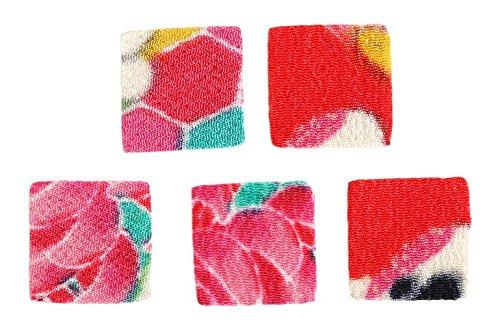 Nippon Chuko NBK Pre-Cut Tsumami Craft One-Stretch Crepe Fabric, Patterned, 30 Sheets, 16×16mm S50GC16-101 Crafts & Handmade Supplies