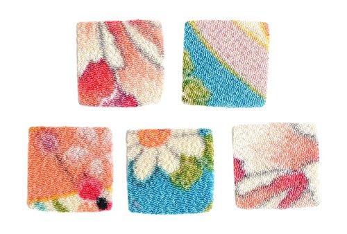 Nippon Chuko NBK Pre-Cut Tsumami Craft One-Stretch Crepe Fabric, Patterned, 30 Sheets, 16×16mm S50GC16-104 Crafts & Handmade Supplies