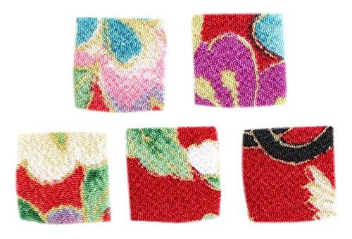 Nippon Chuko NBK Pre-Cut Tsumami Craft One-Stretch Crepe Fabric, Patterned, 30 Sheets, 16×16mm S50GC16-117 Crafts & Handmade Supplies