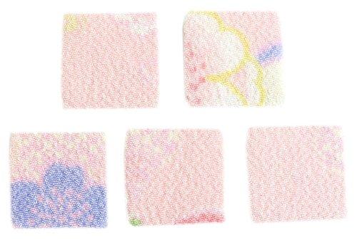 Nippon Chuko Pre-Cut Tsumami Zaiku Base Fabric, Patterned, 30 Sheets, 16×16mm S50GC16-120 Japanese Handicrafts, Tsumami Zaiku, Tsumami Zaiku Base Fabric