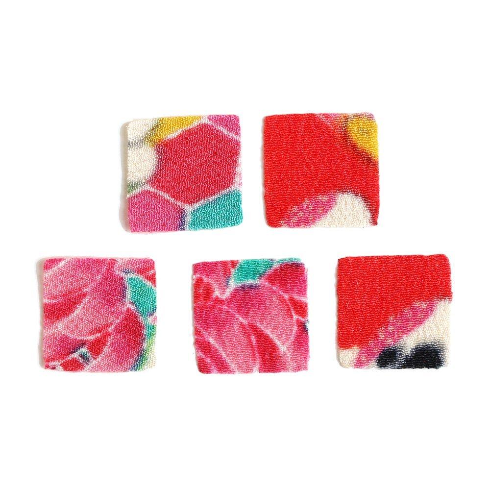 Nippon Chuko NBK Pre-Cut Tsumami Craft One-Stretch Crepe Fabric, Patterned, 30 Sheets, 20×20mm S50GC20-101 Crafts & Handmade Supplies