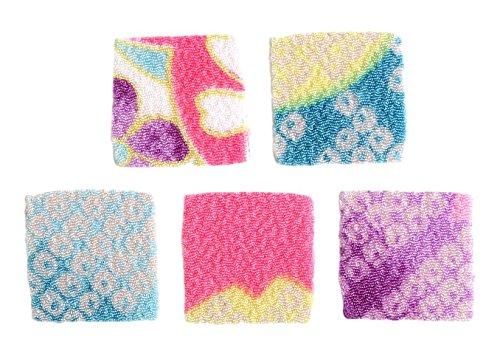 Nippon Chuko NBK Pre-Cut Tsumami Craft One-Stretch Crepe Fabric, Patterned, 30 Sheets, 18×18mm S50GC18-107 Crafts & Handmade Supplies