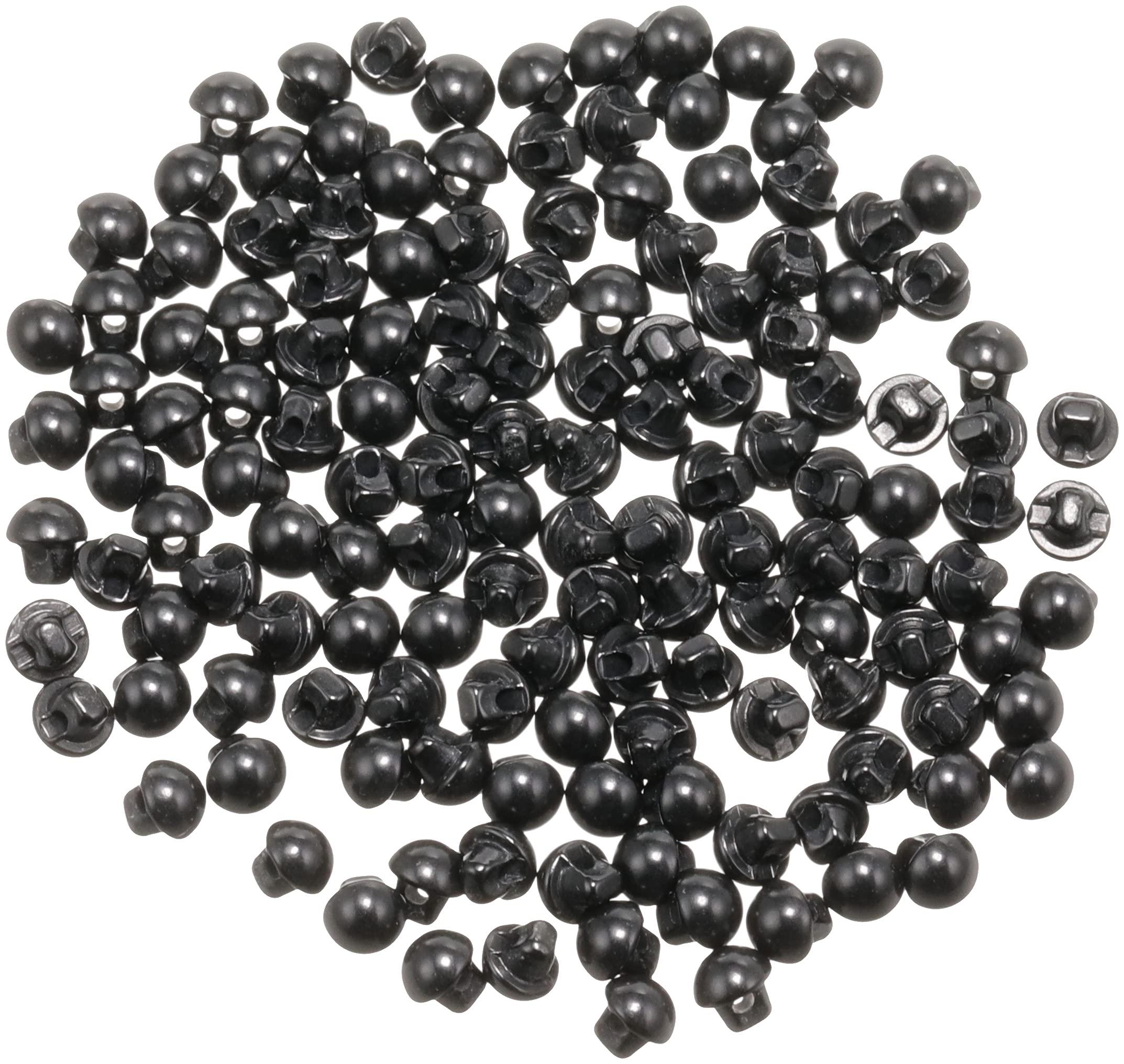 Nippon Chuko Back-Eyed Button 144-Piece Pack φ4mm Black CE140-1-144 Craft Supplies Buttons & Hooks Back-Eyed Button