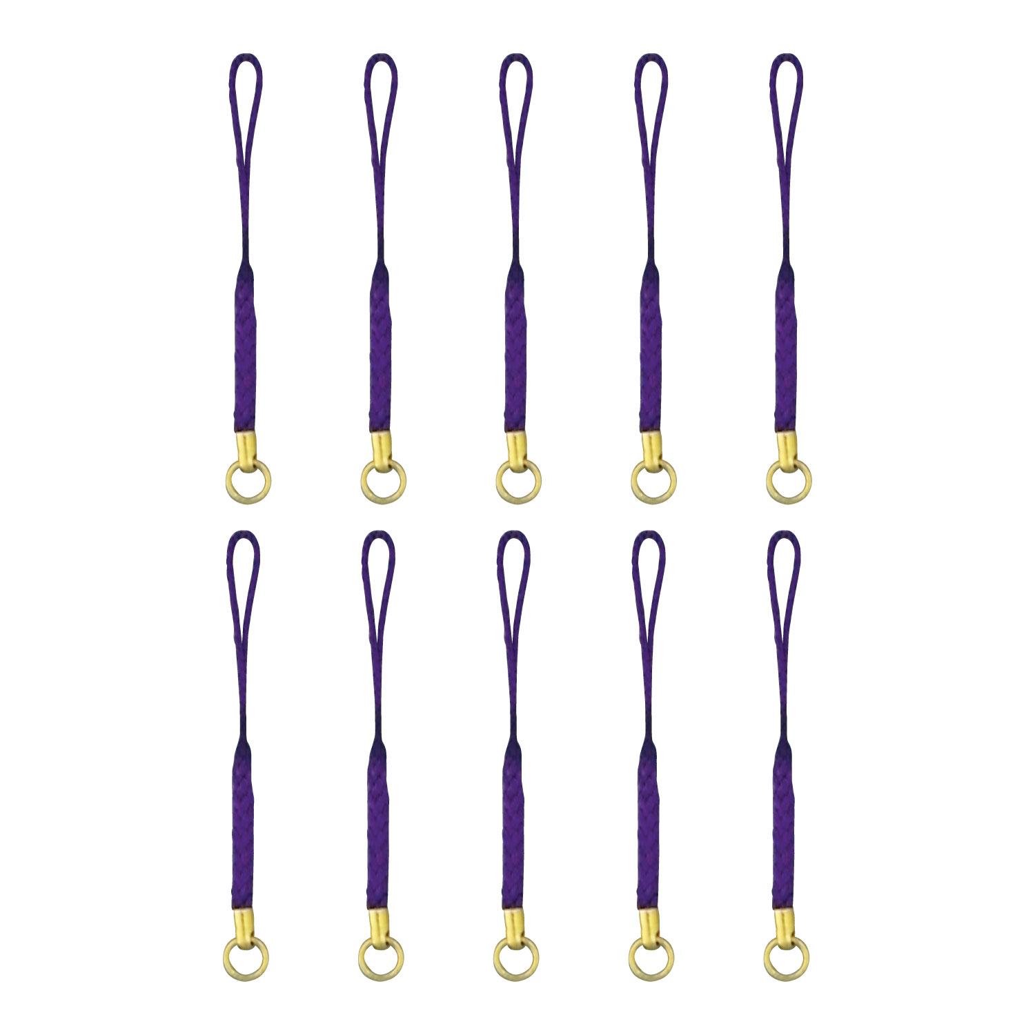 Nippon Chuko Strap with Clip Attachment 8cm 10 Pieces Purple F1-102
