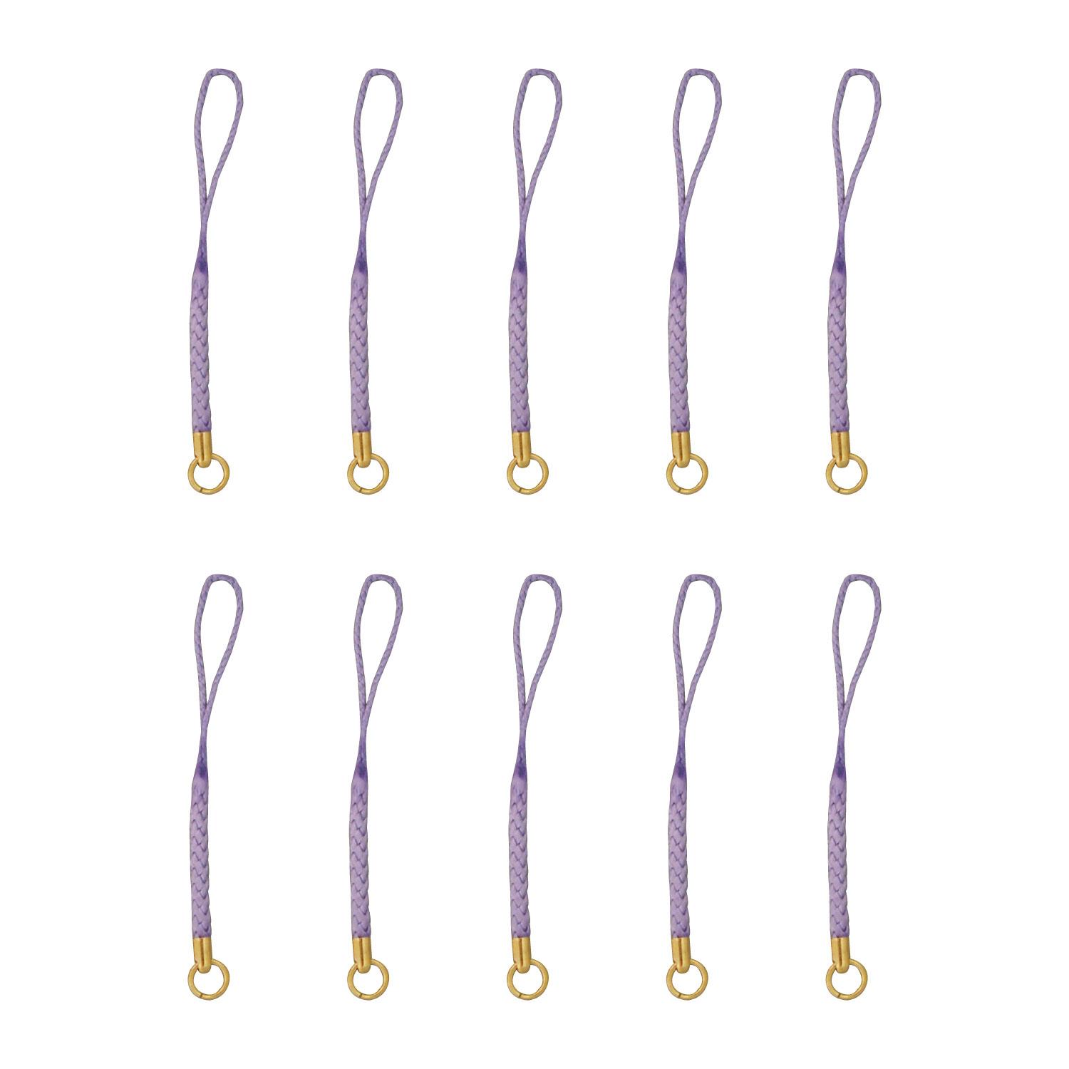 Nippon Chuko Can-Attached Netsuke Cord Strap 8cm 10 Pieces Light Purple F1-114