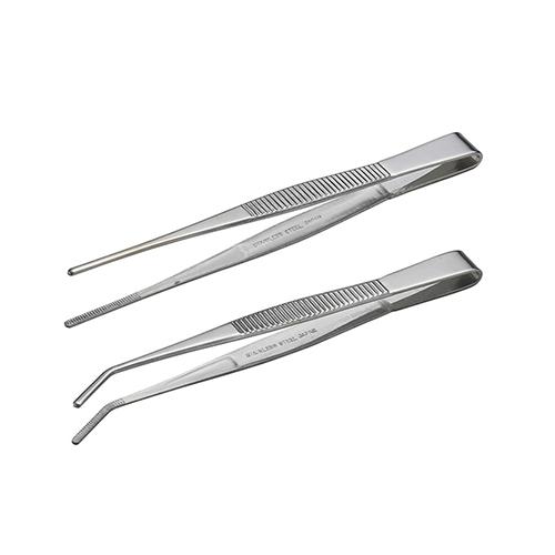 Annex Tool Tweezers Stainless Steel 2-Piece Set Straight/Fine Curved/Fine Total Length 125mm EA595GC-3S