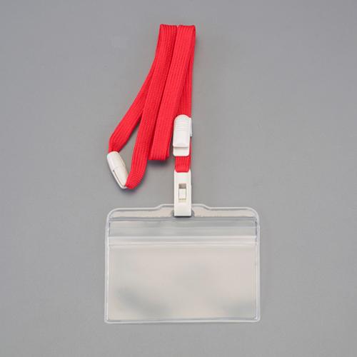 Hanging Snap-On Name Tag (with Strap / Red)