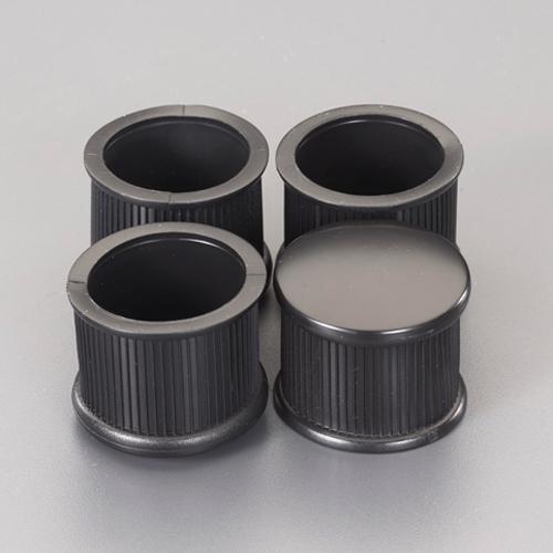 ESCO Round Chair Leg Cap, 4-Pack/Black, φ24.0mm EA979DC-17