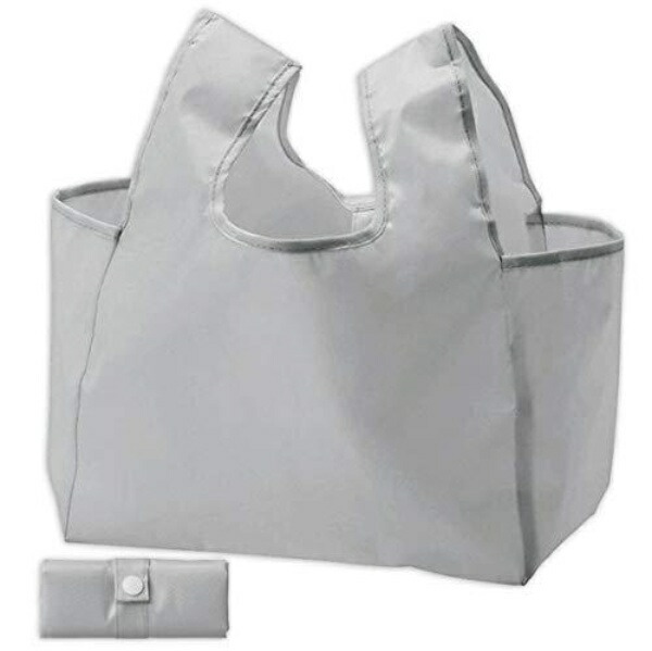 Basic Standard Eco Bag - Foldable, Compact Storage, S Size, Convenience Store Use, Stylish, Gray