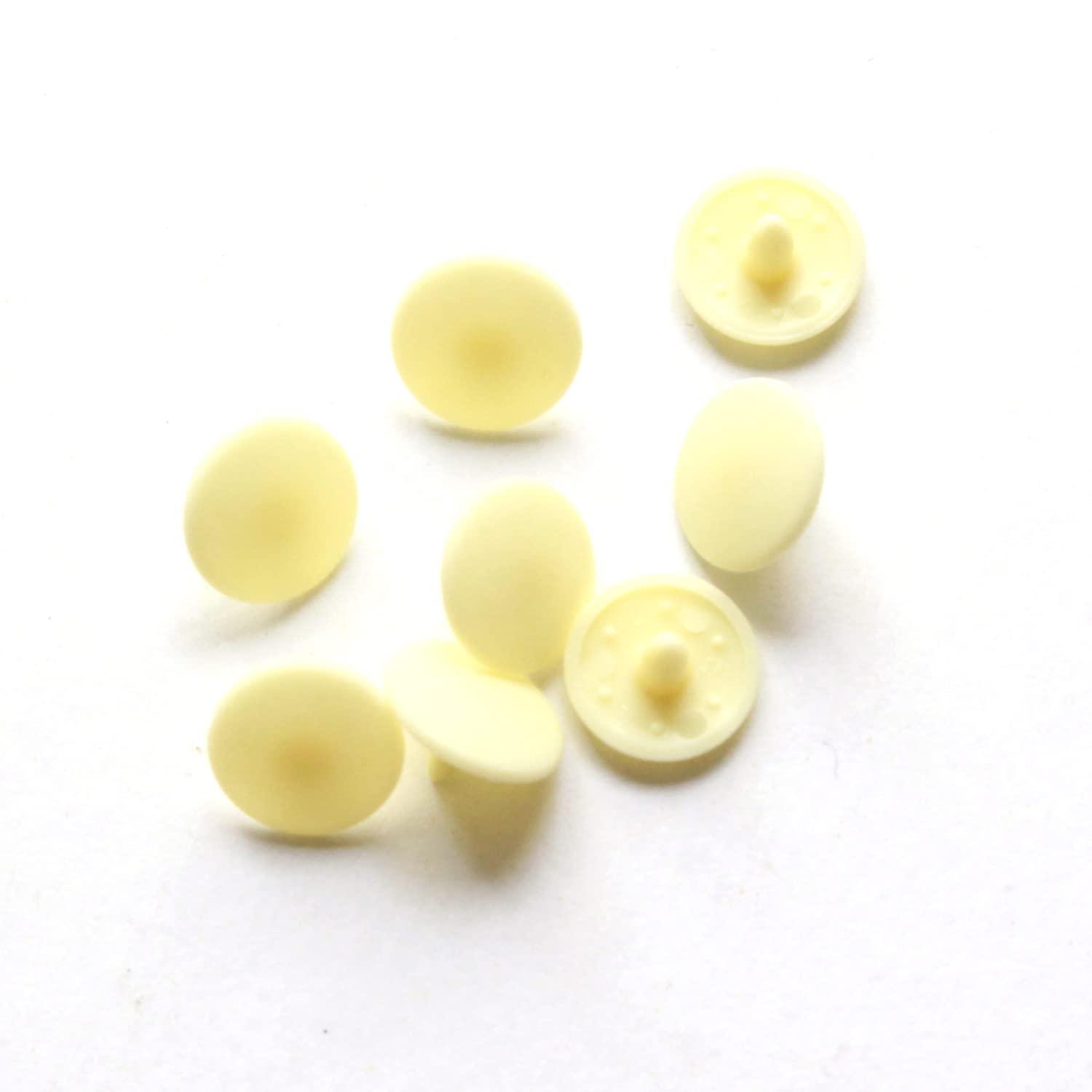 Japan Button SUN GRIP Santenaack Plastic Snap Cream Yellow 9mm 20 Pairs ST-CY