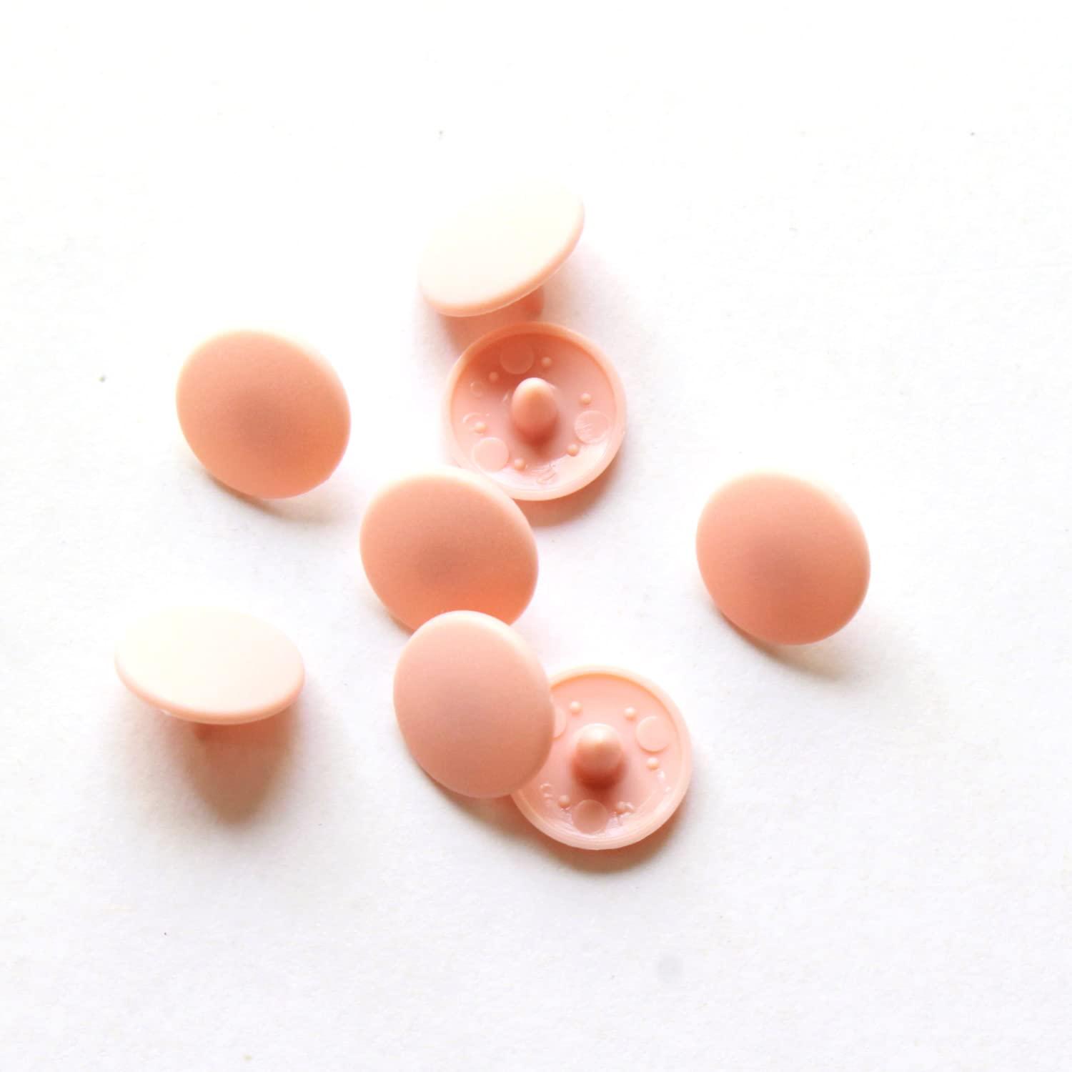 Japan Button SUN GRIP Santenaack Plastic Snap Coral Pink 9mm 20-Piece Pack ST-CP