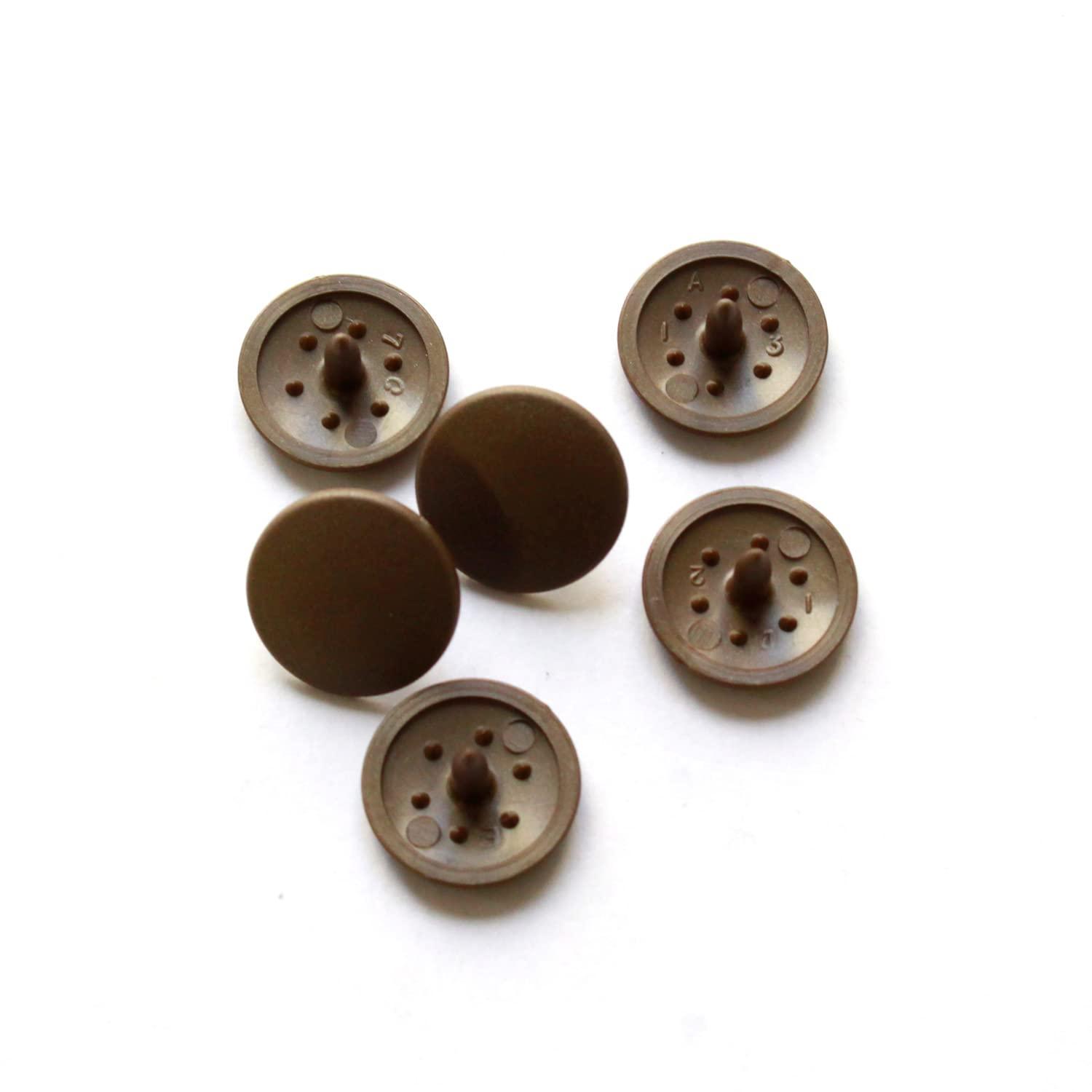 Japan Button SUN GRIP Plastic Snap Fastener Matte Bronze 13mm 12-Piece Set SG-GB