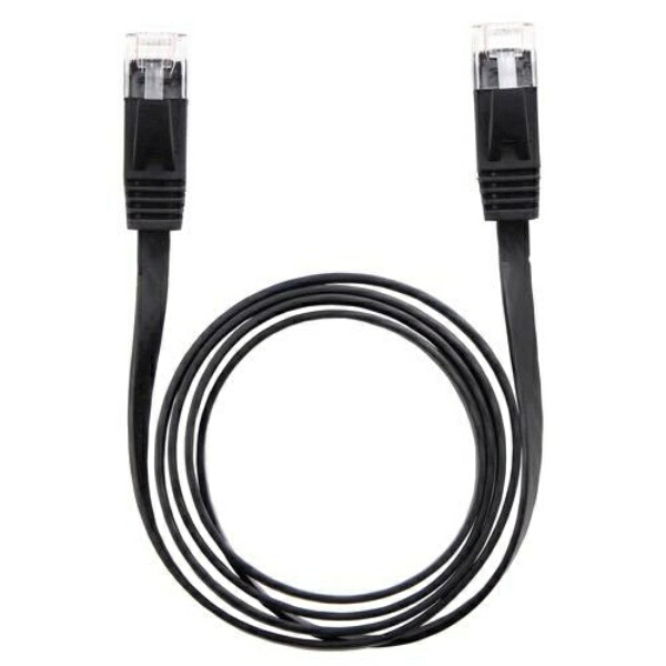 LAN Cable Flat CAT6 1m Black AS-CAPC001