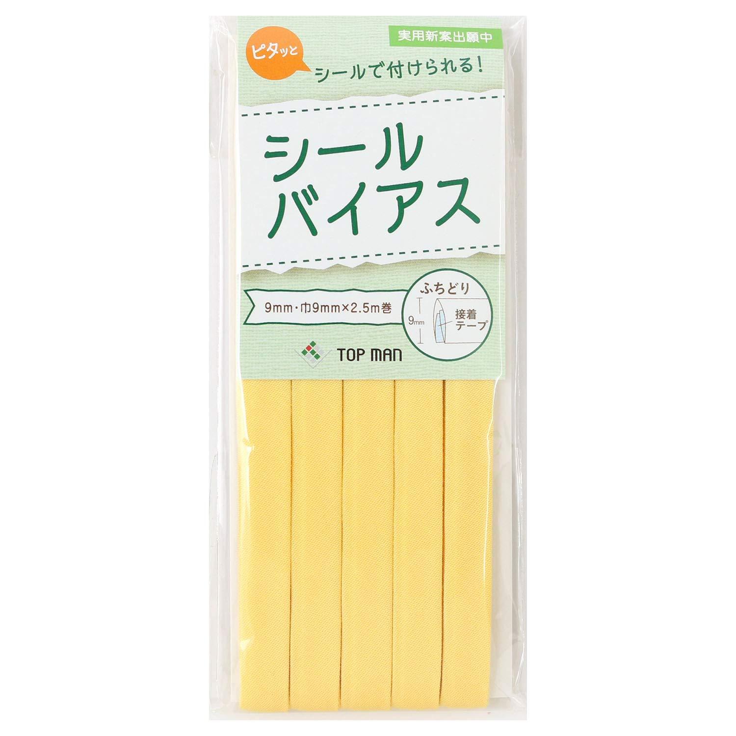 Topman Industries Co., Ltd. Seal Bias Tape 9mm Width Mimosa Yellow TM012-3