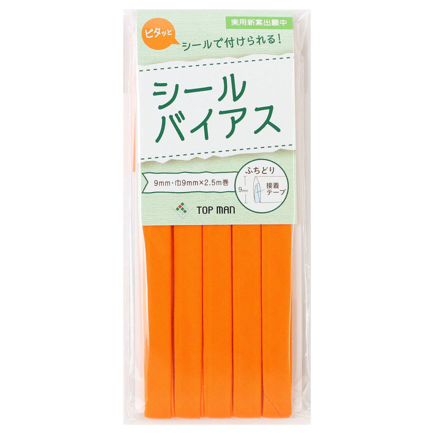 Topman Industries Co., Ltd. Seal Bias Tape 9mm Width Orange TM012-5