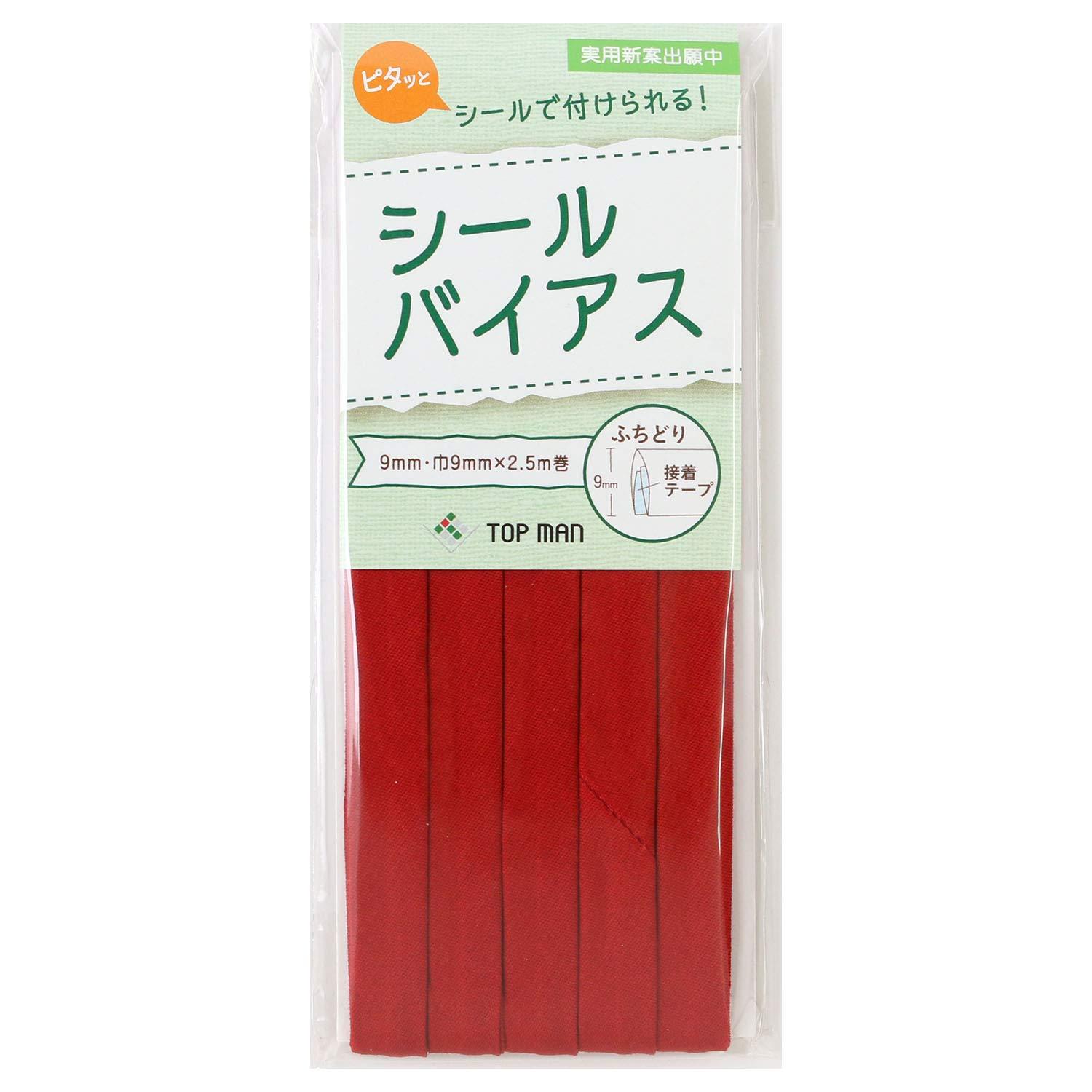 Topman Industries Co., Ltd. Seal Bias Tape 9mm Width Dark Red TM012-7