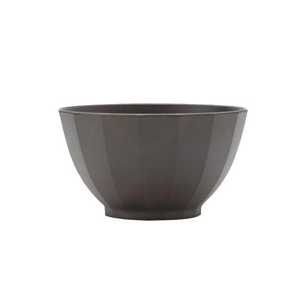 Asahi Koyo Soup Bowl Large Square Dark Brown 1 Piece Made in Japan Dishwasher Safe Microwave Safe Comfortable to Hold WAYOWAN AZ16-52