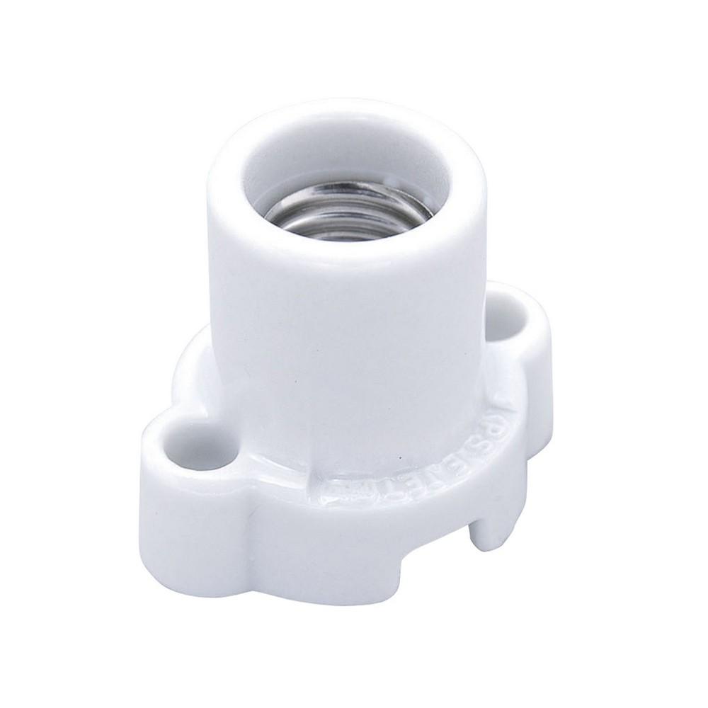 ELPA Round Receptacle Light Bulb Socket Lighting 300V_3A E17 White SB-1713H(W)