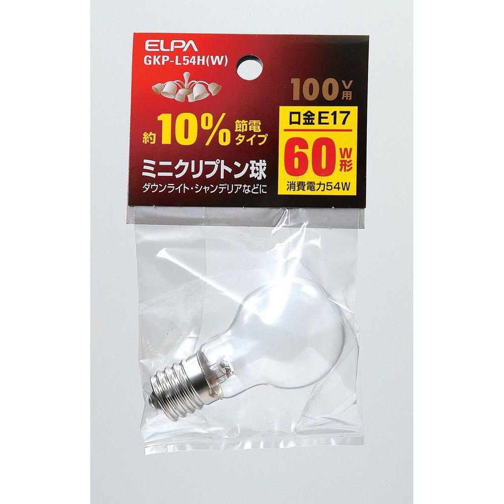 ELPA Mini Krypton Bulb Light Bulb E17 100V 54W White GKP-L54H(W)