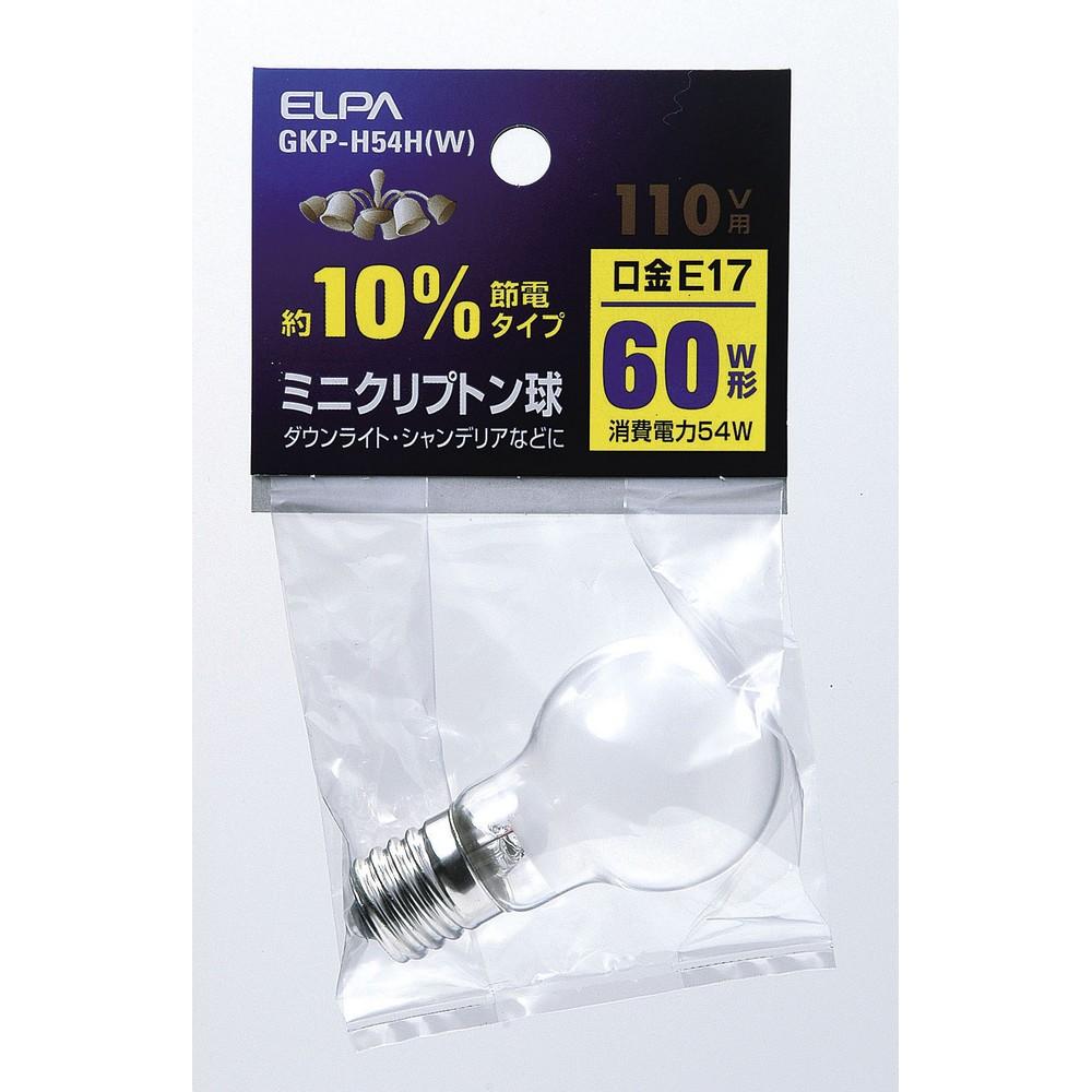 ELPA Mini Krypton Bulb Light Bulb E17 110V 54W White GKP-H54H(W)