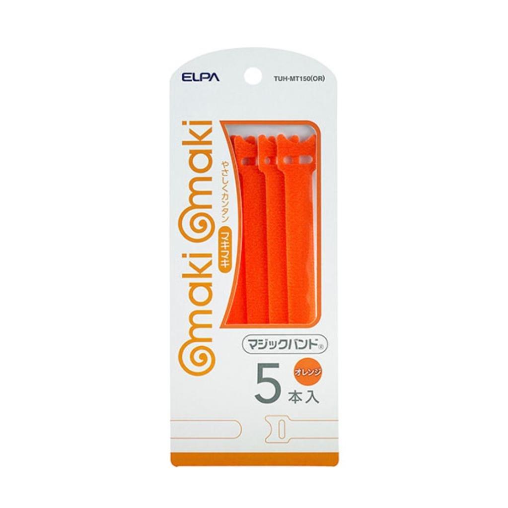 ELPA Magic Band Cable Tie Total Length: 150mm Width: 13mm Orange TUH-MT150(OR)