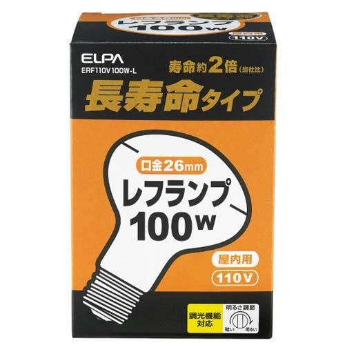 ELPA Long-Life Reflector Lamp Bulb Lighting E26 100W Beam Angle: 80° (Wide Beam) ERF110V100W-L